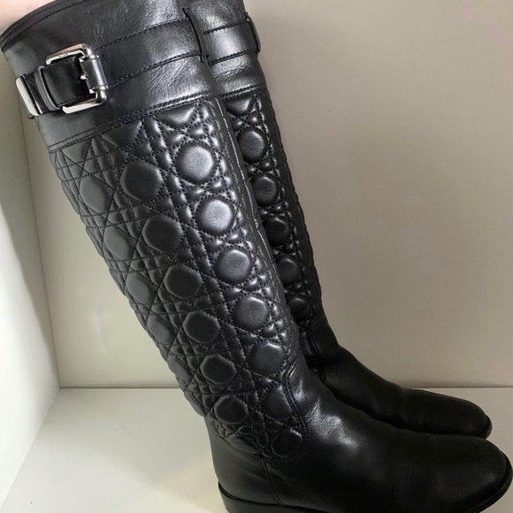 Dior cannage quilted nappa leather boots - Picture 5 of 16